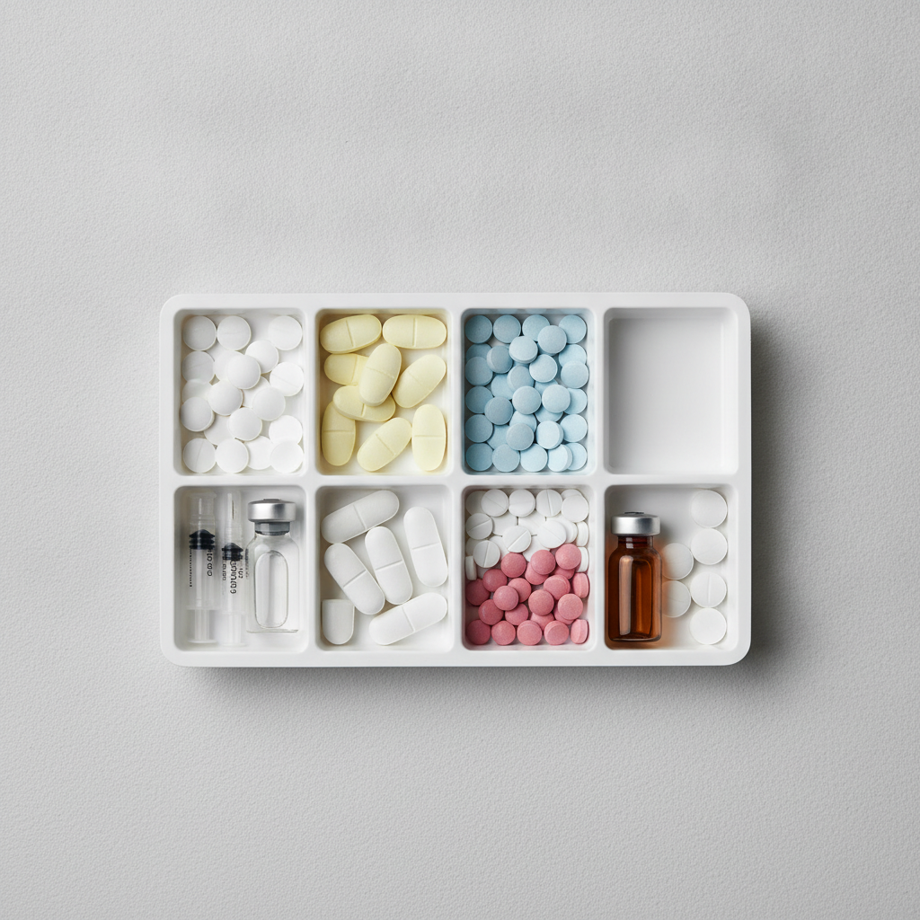 The seven sub-categories of a cardiovascular formulary — antiplatelets, DOACs, legacy oral anticoagulants, injectable anticoagulants, lipid management, blood pressure and heart failure agents, and arrhythmia and acute cardiac drugs